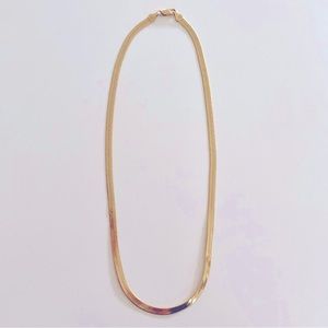 20” Gold Plated Herringbone Necklace - 925 Made in Italy